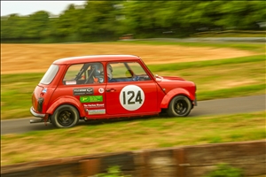 The fastest Mini ever seen at Gurston, Neil Turner's 16v Cooper S lies second overall in the Championship  (Steve Lister)